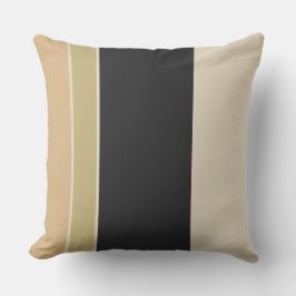 Cojín Decorativo Ebony Pearl and Sand Stripes