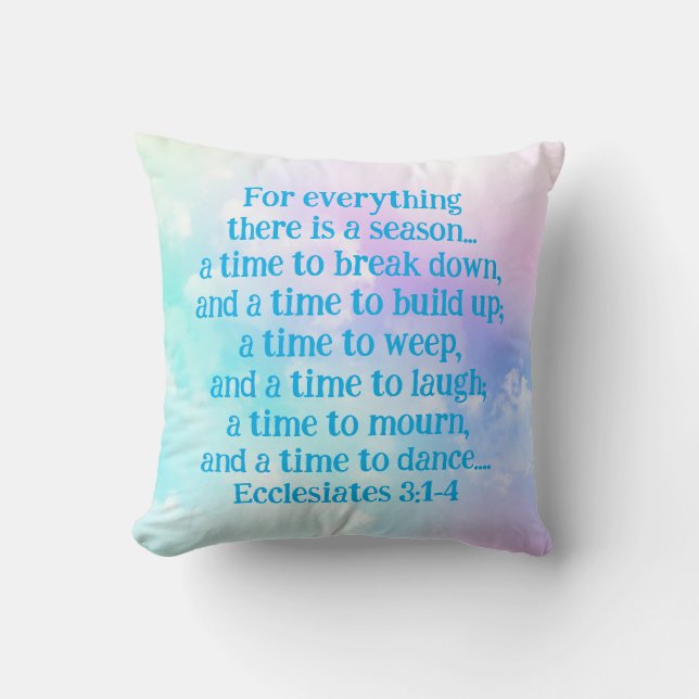 Cojín Decorativo Ecc. 3:1-4 (Anverso)