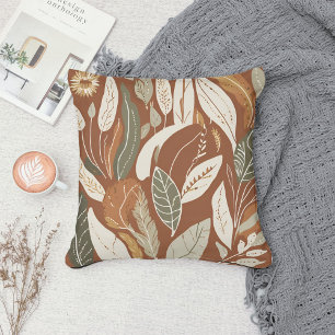 Cojín Decorativo Ecléctico Natural Terracotta Wildflower Boho Rusti