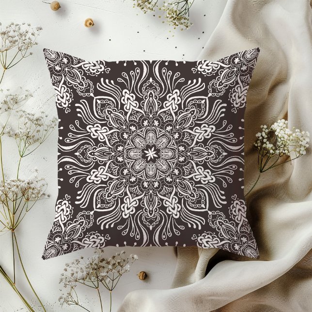 Cojín Decorativo Eclipse de Boho Barkley Mandala negro (Subido por el creador)