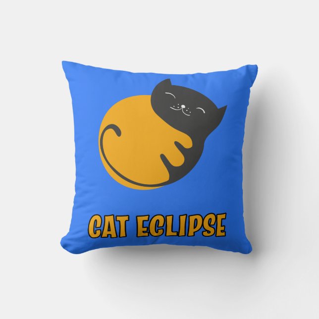 Cojín Decorativo Eclipse de gato (Anverso)