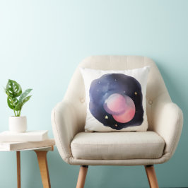 Cojín Decorativo Eclipse de los sueños: acuarela celestial