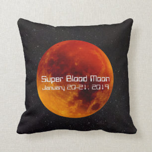Cojín Decorativo Eclipse de luna Super Sangre 2019