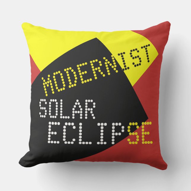 Cojín Decorativo Eclipse solar modernista personalizable divertido (Anverso)