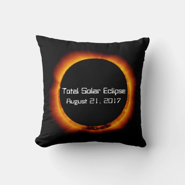 Cojín Decorativo Eclipse solar total de 2017 (Anverso)