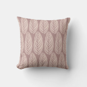 Cojín Decorativo Eco Hojas Polvo Malva Rubor Beige