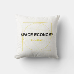 Cojín Decorativo Economía Espacial – El Futuro Está Más Allá de la