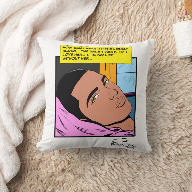 Cojín Decorativo Ecos Románticos Corazón Solitario Cómic Romántico (Manta)