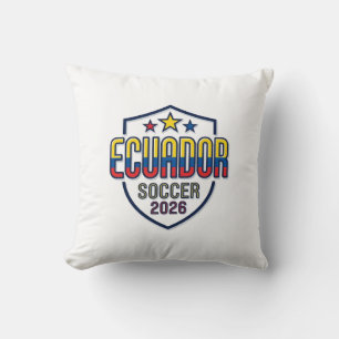 Cojín Decorativo Ecuador Fútbol 2026 Fútbol Negrita Tipografía País