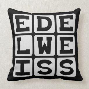 Cojín Decorativo Edelweiss, flor blanca