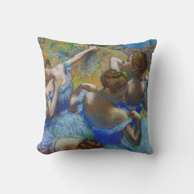 Cojín Decorativo Edgar Degas - Bailarinas azules (Anverso)