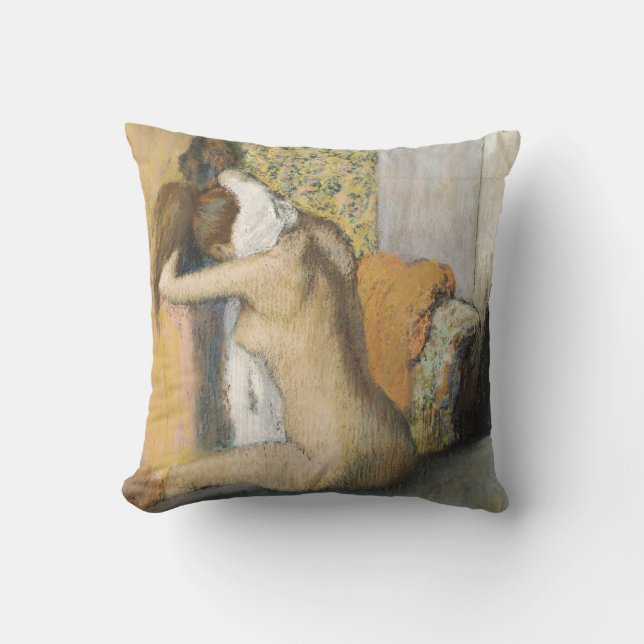 Cojín Decorativo Edgar Degas el | después del baño, cuello de (Anverso)