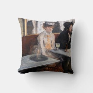 Cojín Decorativo Edgar Degas - En un café / El Absenta
