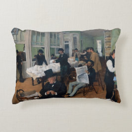 Cojín Decorativo Edgar Degas - Oficina de algodón en Nueva Orleans