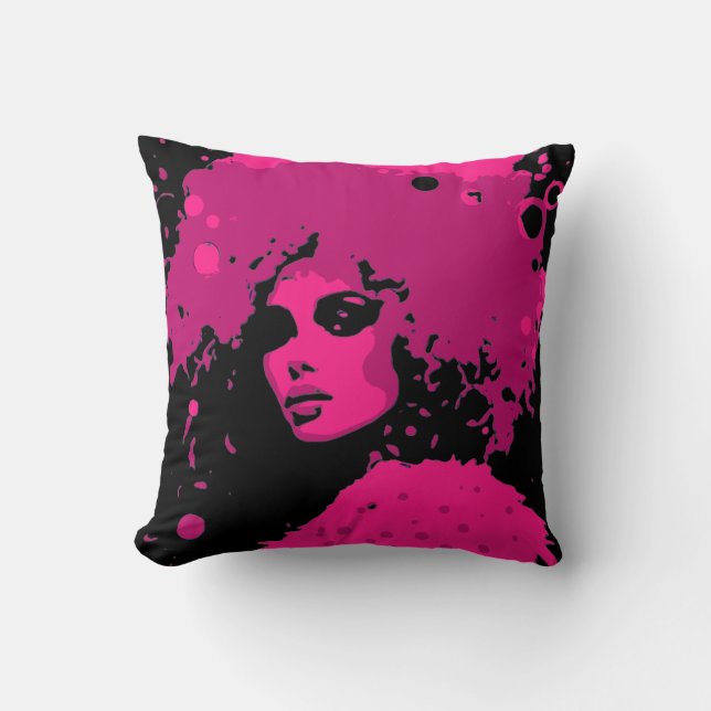 Cojín Decorativo Edgy Retro All Over Grunge Design (Anverso)