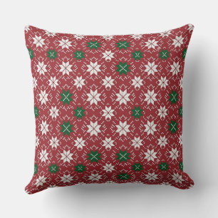 Cojín Decorativo Edición de Navidad 1 de Fair Isle escandinavo