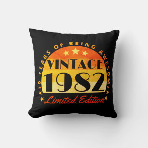 Cojín Decorativo Edición Limitada Cumpleaños 40 Aniversario 1982 Vi