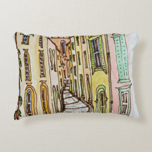 Cojín Decorativo Edificios de Saint-Tropez Riviera francesa, Franc