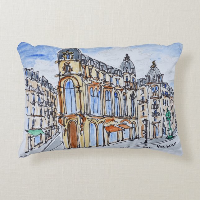 Cojín Decorativo Edificios en la calle Reaumur, París, Francia (Anverso)