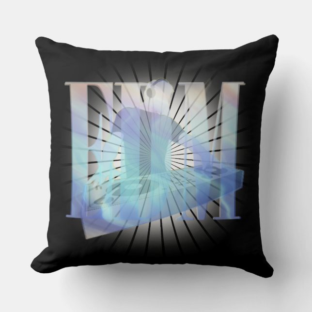 COJÍN DECORATIVO EDM AZUL ELÉCTRICO (Anverso)