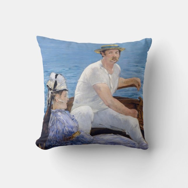 Cojín Decorativo Edouard Manet - Bote (Anverso)
