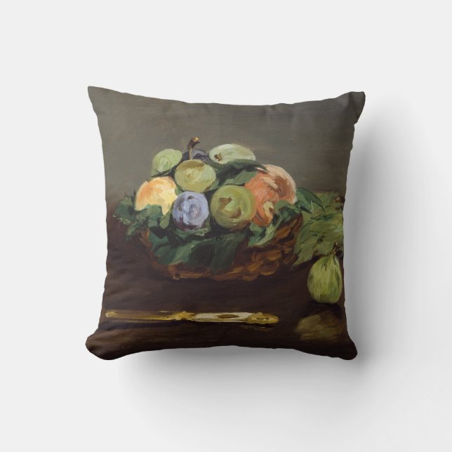 Cojín Decorativo Edouard Manet - Canasta de Frutas (Anverso)