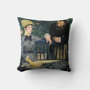Cojín Decorativo Edouard Manet - En el Invernadero