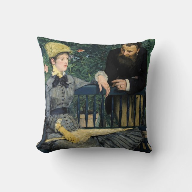 Cojín Decorativo Edouard Manet - En el Invernadero (Anverso)