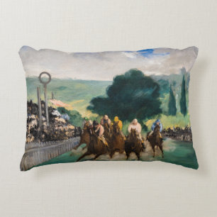 Cojín Decorativo Edouard Manet - Las carreras en Longchamp