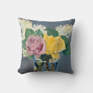 Cojín Decorativo Edouard Manet - Lilas y Rosas
