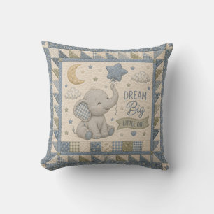 Cojín Decorativo Edredón de elefante Sueña en grande