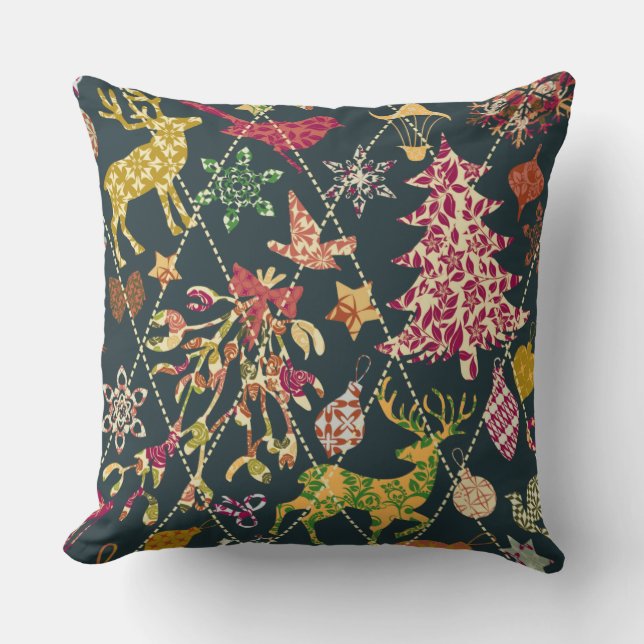 Cojín Decorativo Edredón del navidad (Anverso)