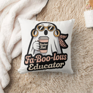 Cojín Decorativo Educador Fa-Boo-lous Fantasma Combustible Hallowee