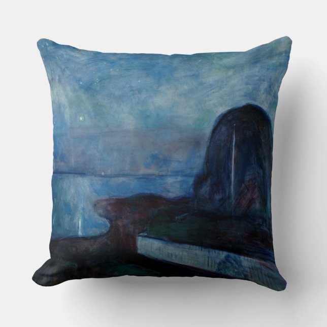Cojín Decorativo Edvard Munch - Noche Starry 1893 (Anverso)