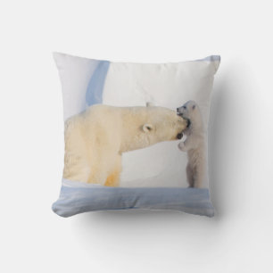 Cojín Decorativo EE. UU., Alaska, North Slope Osos polares