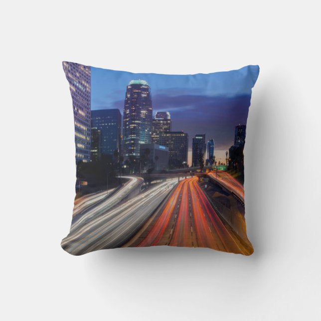 Cojín Decorativo EE.UU., California, Los Ángeles, 110 Freeway (Anverso)