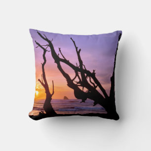 Cojín Decorativo EE. UU., Oregón, Cape Meares. Atardecer