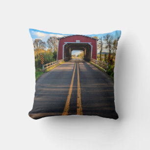 Cojín Decorativo EE. UU., Oregón, Scio, Puente Shimanek 2