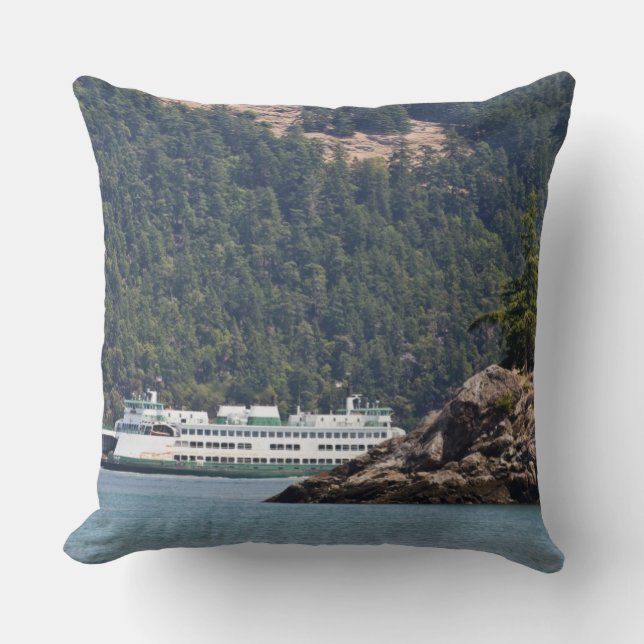 Cojín Decorativo EE. UU., WA. Washington State Ferries (Anverso)