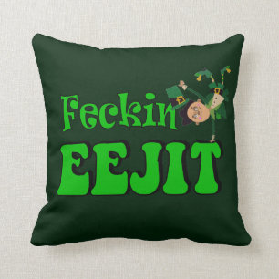 Cojín Decorativo eejit irlandés divertido del feckin