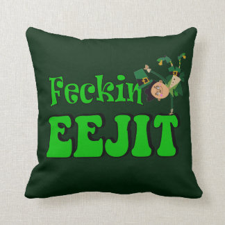 Cojín Decorativo eejit irlandés divertido del feckin