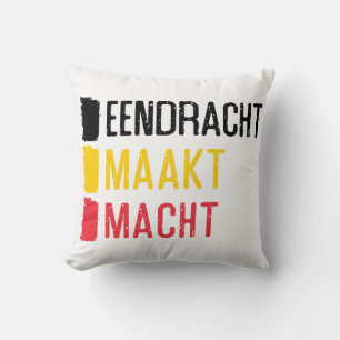 Cojín Decorativo Eendracht Maakt Macht Pillow, Motto belga