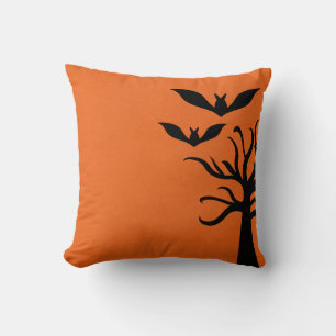 Cojín Decorativo Eerie Bats Halloween Pillow, Naranja