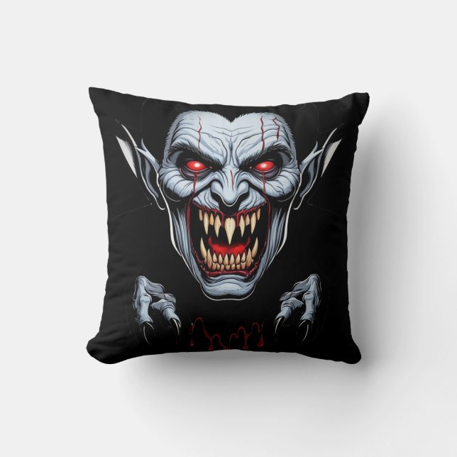 Cojín decorativo Eerie Vampire Face (Anverso)
