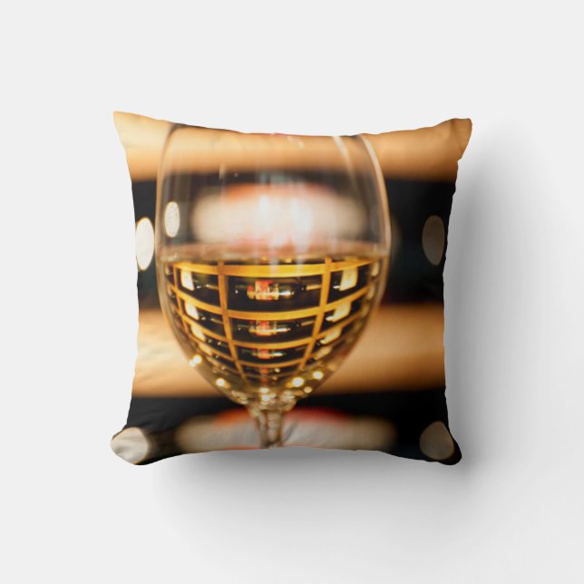 Cojín Decorativo EEUU, Washington, Walla Walla.Copa de vino. (Anverso)