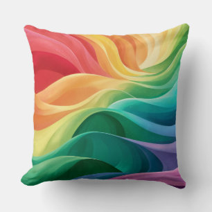 Cojín Decorativo Efecto de Arcoíris de Color Iridescente