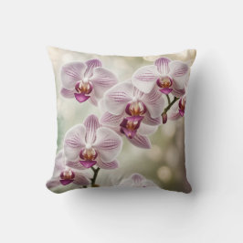 Cojín Decorativo Efecto de Bokek suave de orquídeas en floración