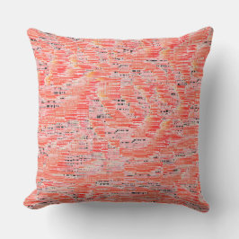 Cojín Decorativo Efecto de mosaico estrecho de salmón y melocotón