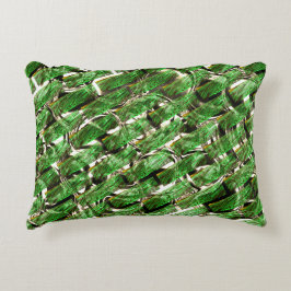 Cojín Decorativo ¿Efecto de pared verde claro y burbujas blancas?