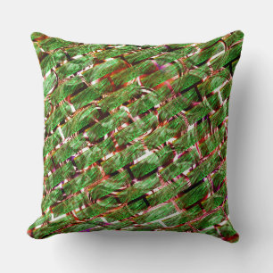 Cojín Decorativo ¿Efecto de pared verde o color salmón de burbujas?